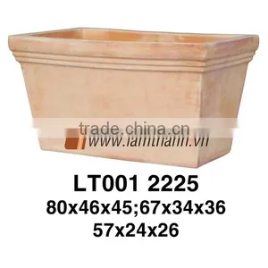 Rectangle Romance Classic White Wash Terracotta Pottery thumbnail-1