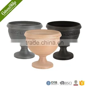 Decorative Garden Fiber Clay Pots From Greenship/ 10 Years Lifetime/ Lightweight/ UV Protection/ Eco-friendly thumbnail-1