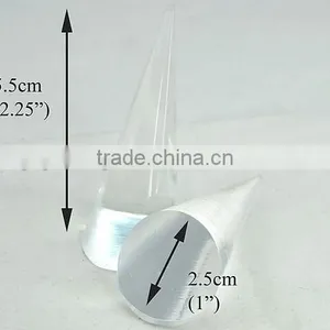 Gold Supplier Clear Acrylic Cone Finger Ring Holder thumbnail-4