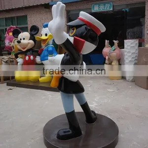 FRP Black Cat Police Cartoon Statue thumbnail-4