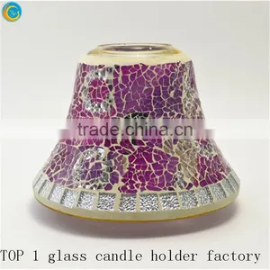 Purple Mosaic Candle Holder thumbnail-1