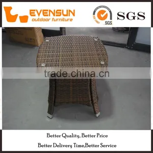Coffee Shop KD Aluminum PE Wicker Table thumbnail-4