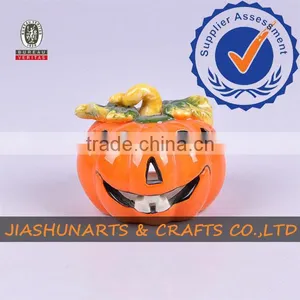 Ceramic Halloween Pumpkin Candlestick thumbnail-1