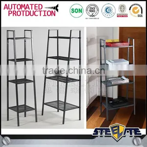 2017 Hot Sale Black 4 Shelf Bookcase Display Rack thumbnail-1