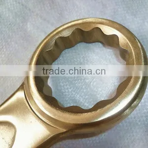 14mm Ring Slogging Spanner Hammer Striking Box End Wrench Al-Br Alloy Spanner thumbnail-5