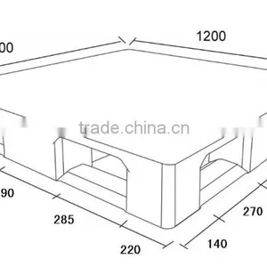 1200*1000*150 Single Rack Plastic Pallet thumbnail-2