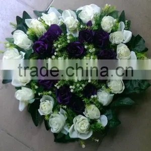 40*38cm Real Touch Silk Cloth Artificial Flower Wall Wedding Backdrop Decoration thumbnail-2