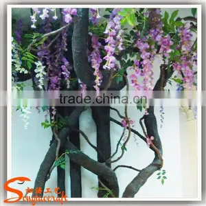 20160620 SongTao White Artificial Wisteria Tree Custom Canopy Silk Wisteria Tree thumbnail-4