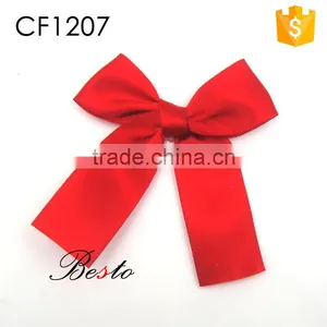 Handmade Simple Cheap Red Satin Bow for Gift Packing Box thumbnail-1