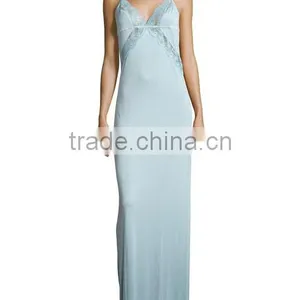 Mature Women Sexy Nightgown Blooms Lace-Trim Wholesale Clothing Manufacture Custom Nightgown thumbnail-3