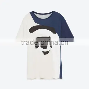 Short Sleeved Round Neck Man T-shirt With Face Printed Blend Fine Jersey Mens O-neck Eco t Shirt thumbnail-4