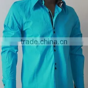 Fashion Man Shirts Slim Contrast Collar Cuff Shirt for Man Best Stylish Man Dress Shirts thumbnail-3