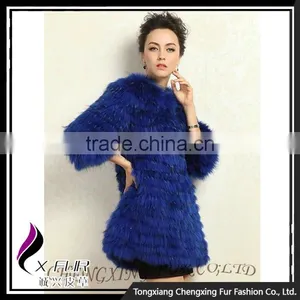 CX-G-A-220A Fashion Ladies Coat Garment Real Raccoon Fur Woman Coat thumbnail-6