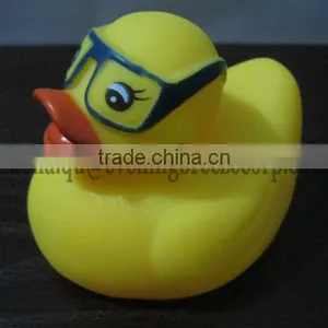 8cm Floating Rubber Duck With Glasses, Baby Bath Duck With Glasses,plastic Duck With Glasses thumbnail-1