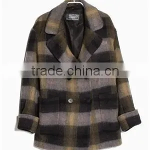 Winter Season Check Design Lady Coat thumbnail-1