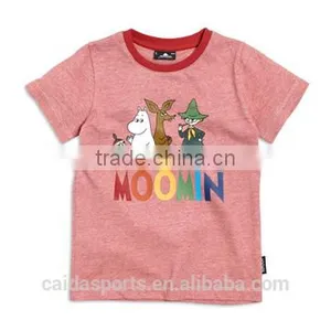 Moomin Printing 100% Cotton Red Short Sleeved Boy T-shirts thumbnail-1