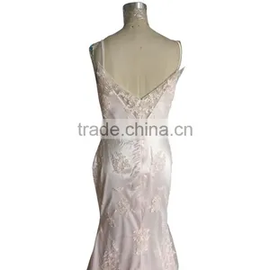 China OEM Supply Backless Sexy Long Tail Wedding Dresses thumbnail-4
