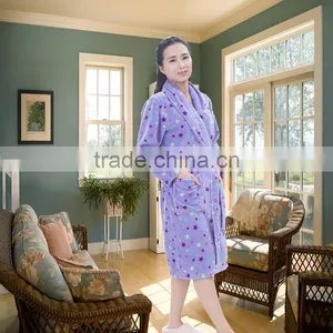 Dream Star Women Coral Fleece Heated Dressing Gown Fabric thumbnail-1