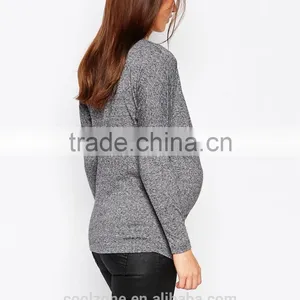 Latest Scoop Cowl Neck Longline Cut Women Tops Maternity Tops Wholesale thumbnail-3