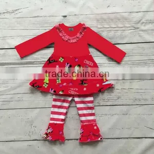 Alibabab Hot Sale Christma Girl's Christmas Cartoon Mouse Patterned Suit Yiwu Makes Fashionable Popular Suits thumbnail-1