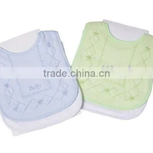 Fancy Thick Cloth Baby Bibs/100% Cotton Interlock Fabric thumbnail-1