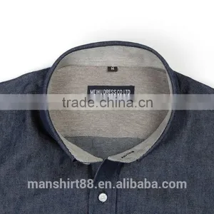 Business Shirts Denim Button Down New Design Men Dress Shirt thumbnail-2