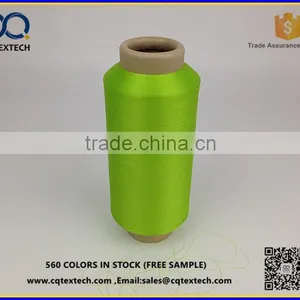 Dyed Polyester Filament Twisted Yarn for Garment Logo or Label thumbnail-1