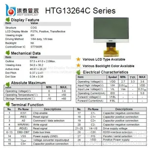 LCD Module -COG12848A +PCB STN-YG, Positive, and Transflective thumbnail-4