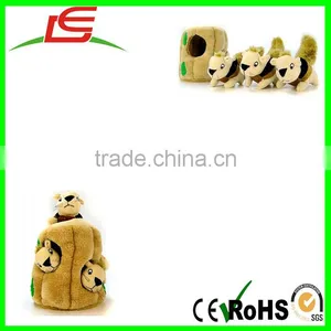 China Suppliers Plush Puppies Doll Hide A Squirrel for Dog Toy thumbnail-1