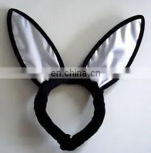 Black and White Bunny Ear Headbands for Woman Cheap Custom Headbands BH2065 thumbnail-1