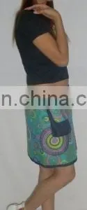 Women's Reversible Wrap Skirts and Side Handbags thumbnail-5