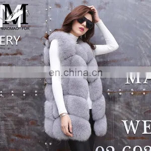 New Fashion Genuine Fox Fur Vest Women Formal Waistcoat For Women Waistcoat Designs For Girls thumbnail-1