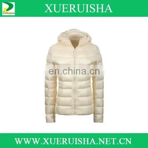 Fixed Women Plain White Down Jacket in Classic Style thumbnail-1