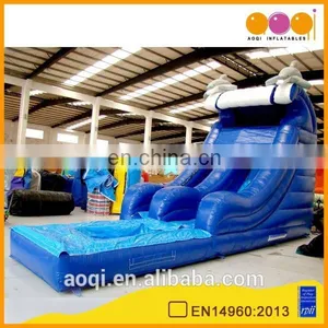 AOQI Products Cheap Inflatable Water Slide Commercial Outdoor Inflatable Slide With Free EN14960 Certificate thumbnail-1