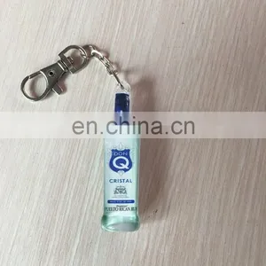 Promotional Gifts Logo Printing Insert Acrylic Bottle Shaped Keychain thumbnail-5
