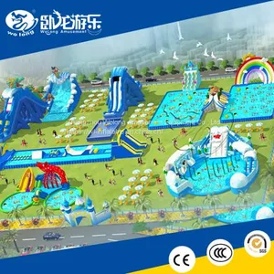 Commercial Used Swimming Pool Slide, Large Inflatable Pool Slide, Inflatable Pool Slide thumbnail-1
