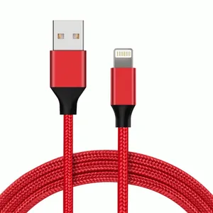 2.1 Ah Super Deal Cheap Lightning Cable Nylon Braided USB Cable for IPhone thumbnail-1