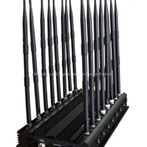 16 Antennas Adjustable Powerful 3G 4G Phone Jammer & WiFi UHF VHF GPS Lojack All Bands Signal Blocker of Global Version thumbnail-1