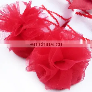 Ballet Shape Baby Socks Net Yarn Ball Bow Girls Socks European and American Cute Princess INS Lace Children's Socks thumbnail-2