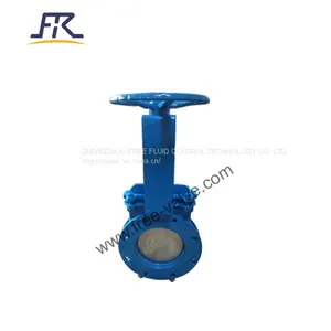Handle Wheel Manual Wafer Type WCB Industrial Knife Gate Valve thumbnail-2