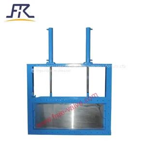 Square Type Slide Gate Valve With Double Hydraulic Actuator for Fly Ash System thumbnail-1