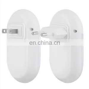 2019 Amazon Hot Sale Plug in 2 Pcs for 1 Pack Motion Activated Warm White Lighting Led Night Light With Light Sensor thumbnail-3