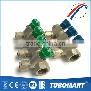 Three Connectors Brass Manifolds Fitting for PE Pipes thumbnail-6