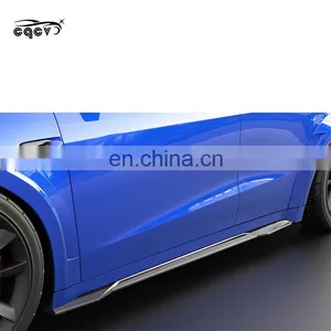For Tesla Model Y Zeus Style Carbon Fiber Front Lip Spoiler Side Skirt Rear Diffuser for Model Y thumbnail-2