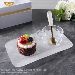 SAINT VIEW 2022 Serving Coffee Shop Trays Rectangle Household Restaurant Dessert Plate Elegant Wholesale thumbnail-3