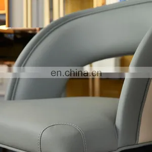 Nordic Leather Solid Wood Modern Dining Chair For Restaurant thumbnail-5
