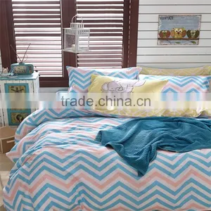 2015 Newest Simple Design Blue Weave Line Printed Cotton Bedspread Bedding Set Comforter Quilt Sets Home Textile for America thumbnail-1