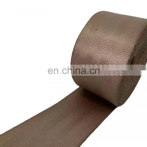 Factory OEM Custom 47mm Tan Color Four Twill High Tenacity Polyester /Nylon Webbing Tape for Airplane Car Seat Belt thumbnail-3