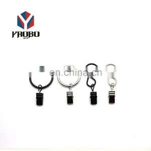 China Wholesale Curtain Rod Accessories Metal Drapery Hooks Window Shower Curtain Rings Hanging Clips thumbnail-1