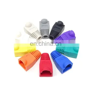 Multiple Colour Network Cat5E Cat6 Cat7 Cable Sheath Rj45 Connector Rubber Boots thumbnail-1
